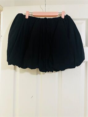 Black Bubble Mini Skirt - Women